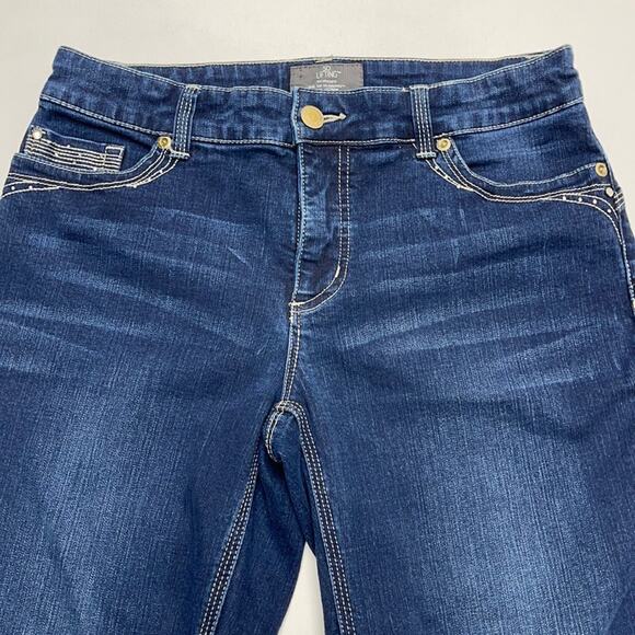 SO LIFTING BY CHICO’S Women’s Small Rhinestone Blue Jeans - Picture 1 of 3